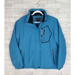 Womens Suokeni Waterproof Ski Coat Parka Jacket Zip Fur Lined Large L NO HOOD